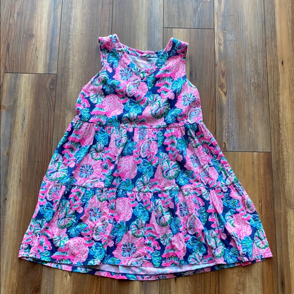 Lilly Pulitzer Pink and Blue Sleeveless Sundress